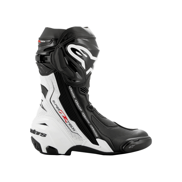 Alpinestars Supertech R havalandırmalı yarış motosiklet çəkməsi – Qara/Ağ – 37 — şəkil 1