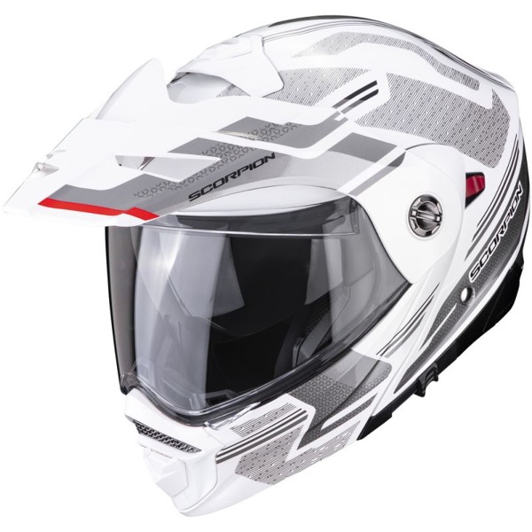 Scorpion ADX-2 Carrera Pearl White-Silver – XXL